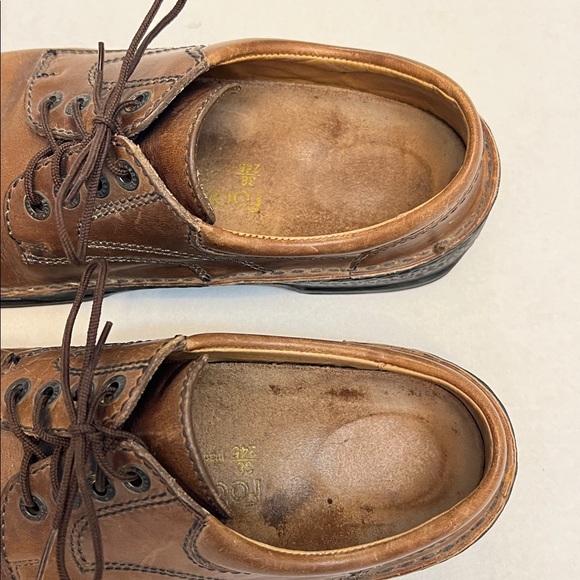 BIRKENSTOCKS BROWN LEATHER VINTAGE OXFORD SHOES - Picture 7 of 16